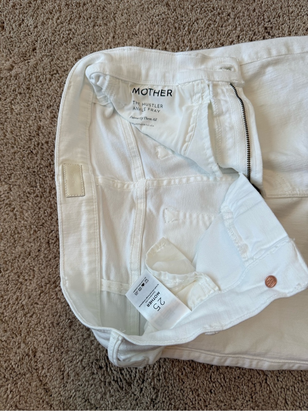 MOTHER White Ankle Crop Jeans - Picture 7 of 12